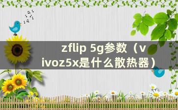 zflip 5g参数（vivoz5x是什么散热器）